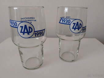 ZAP Západočeské autodružstvo Plzeň, skleničky z r. 1990
