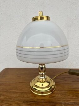 Stolní lampa sklo-zlatá