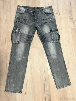 Stylové pánské cargo jeans – nové – vel. 34