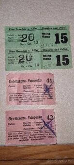 Vstupenky z roku 1943