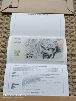 2 x pamětní BANKOVKU vydanou k 50. narozeninám Jaromíra Jágr - 1