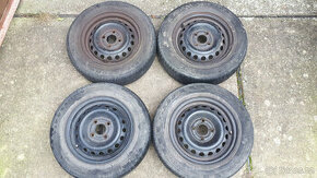 4ks plechové kola R13 rozteč 4x100 s pneu 165/70/13