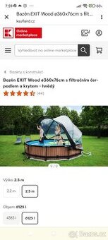 Prodám nový nepoužitý bazén i se zastřešením 3.66m m