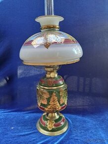 majoliková, petrolejová lampa