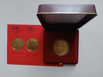 Zlatá mince ČNB 1100. výročí vlády knížete Václava PROOF