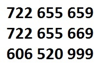 VIP pěkná telefonní čísla - SIM karty O2