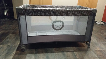 Dětská cestovní postýlka LIONELO Adriana šedá