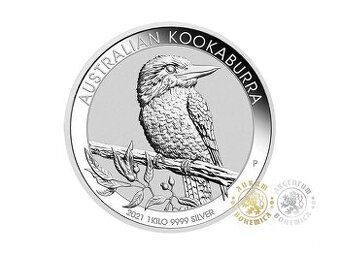 Stříbrná investiční mince Kookaburra 1kg 2021