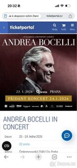 Andrea Bocelli - sektor 112 / 23.1.2026
