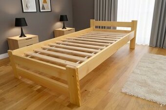 Nová postel borovice 80x200 cm masiv s roštem