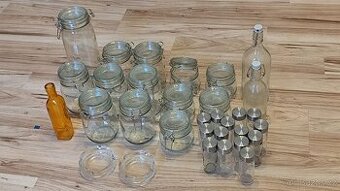 Sklenice skleněné nádoby popelníky různé IKEA