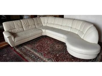 Rohová kožená sedací souprava, 3302