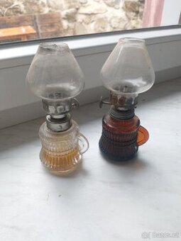 Retro mini petrolejové lampy MARS (pár) – 15 cm