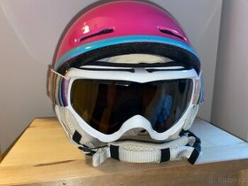Salomon lyžařská helma + brýle