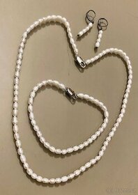 Náhrdelník, náramek, náušnice - pravé perly
