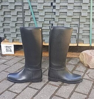 Zateplené vysoké jezdecké boty - 1