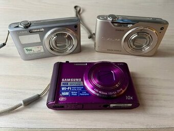 Sada 3 kompaktních fotoaparátů – 1200 Kč za vše