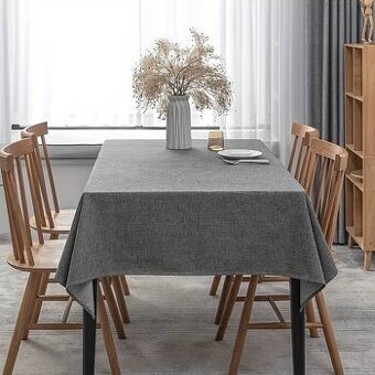 Voděodolný lněný ubrus 180 x 140 cm