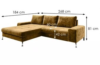 Rohová  sedací souprava s úložným prostorem