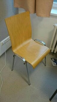 Design ohýbaný nábytek židle chromová konstrukce