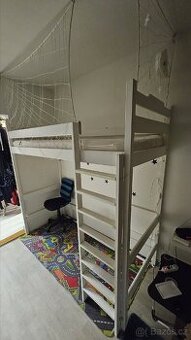 Vyvýšená dětská postel z MASIVU 200x80cm SLEVA