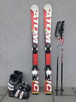 Lyže ATOMIC RACE, 110 cm + hůlky + lyžáky