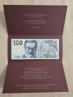 Pamětní bankovka 100 Kč Vilém Pospíšil ČNB