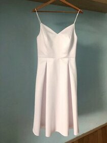 Saténové biele šaty S - 1