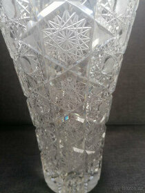 Broušená křišťálová váza vysoká 30,5 cm, top stav - 1
