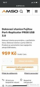 Dokovací stanice Fujitsu Port-Replicator PR08 USB 3.0