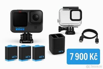GoPro HERO11 Black + 3× baterie, duální nabíječka, vodotěsný