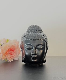 aroma lampa černá keramická svicen buddha