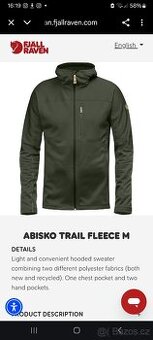 Mikina - Abisco Trail Fleece velikosti M