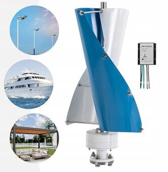 💨 Vertikální větrná turbína 500W – NOVÁ, kompletní sada