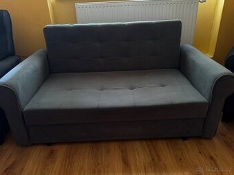 Rozkládací pohovka Clivia Silver III s uložným prostorem