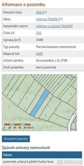 Prodám podíl na lesním pozemku - 1