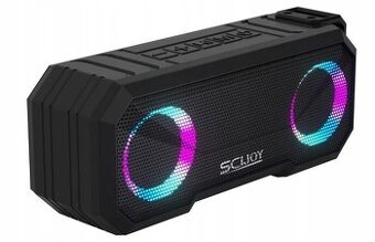 SCIJOY Výkonný Bluetooth reproduktor s 30W LED rádiem IPX7