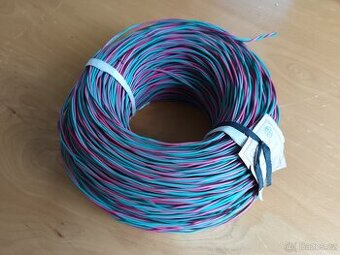 Měděný červený/ zelený kabel 2 x 0,80 mm (klubko 200 m)