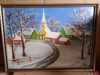 Obraz Krajina, signace