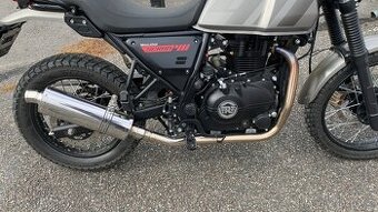 Laděný výfuk + svod Delkevic na Royal Enfield 411