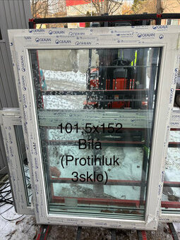 Plastové protihlukové okno 1015x1520 OS Pravá, 3-sklo, barva