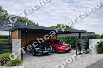 Ocelový přístřešek 6x6 m – carport | garážové řešení | dobrá