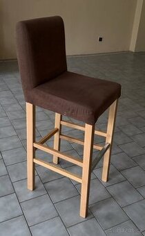 Barová židle – masiv dřevo + čalounění