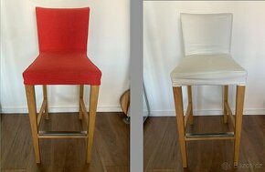 Barová židle IKEA Henriksdal bílá/červená - 1