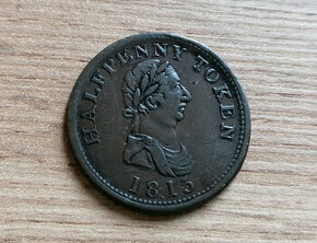 Kanada 1/2 Penny 1815 koloniální mince Nova Scotia