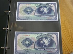 1000 Kč 1919/2021,párová sada 6 kusů