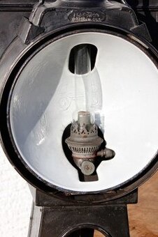 Bayrische Petroleum-Dampfloklaterne Loklampe Bahnlampe Signa - 1