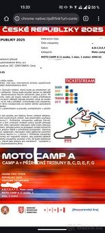 Vstupenky MotoGP Brno camp A