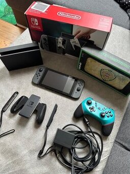 Nintendo switch v nádherném stavu (možný hack)+příslušenství