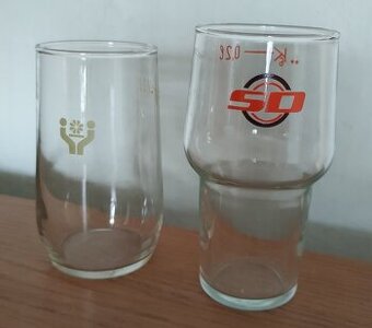 Retro skleničky 0,2 l - cejchované